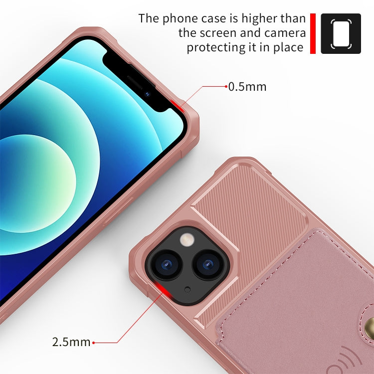 For iPhone 13 Magnetic Wallet Card Bag Leather Case