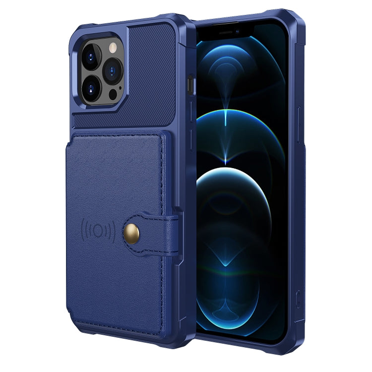 For iPhone 13 Pro Magnetic Wallet Card Bag Leather Case