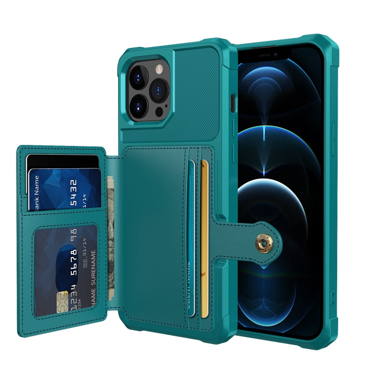 For iPhone 13 Pro Magnetic Wallet Card Bag Leather Case