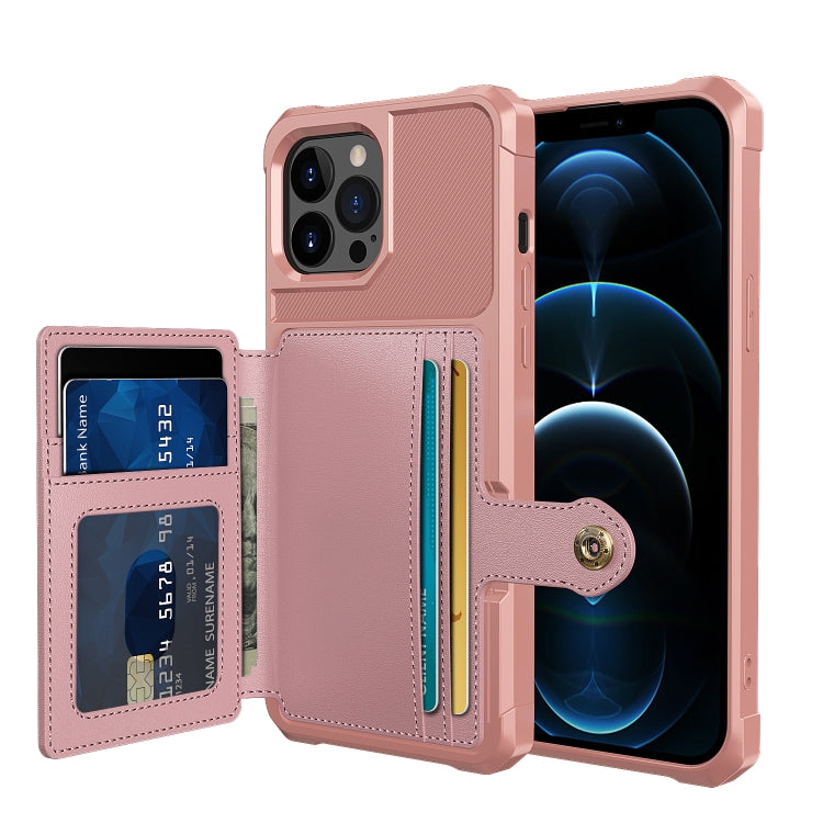 For iPhone 13 Pro Magnetic Wallet Card Bag Leather Case