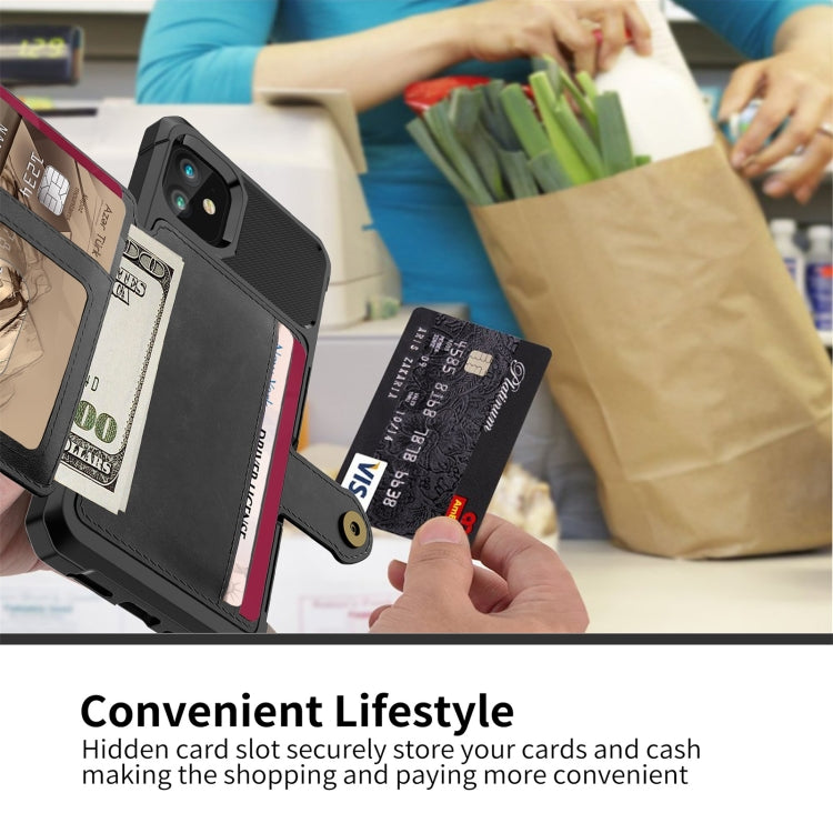 For iPhone 12 mini Magnetic Wallet Card Bag Leather Case