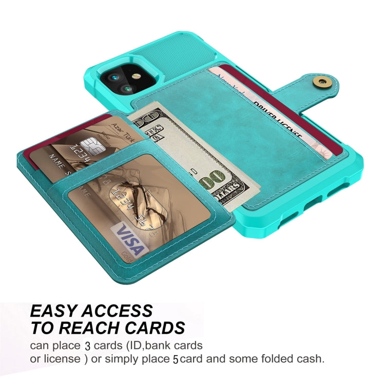 For iPhone 12 mini Magnetic Wallet Card Bag Leather Case