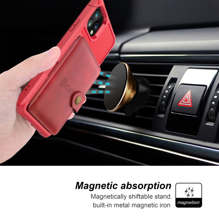 For iPhone 12 / 12 Pro Magnetic Wallet Card Bag Leather Case