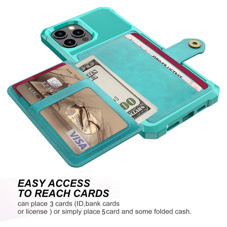 For iPhone 12 / 12 Pro Magnetic Wallet Card Bag Leather Case