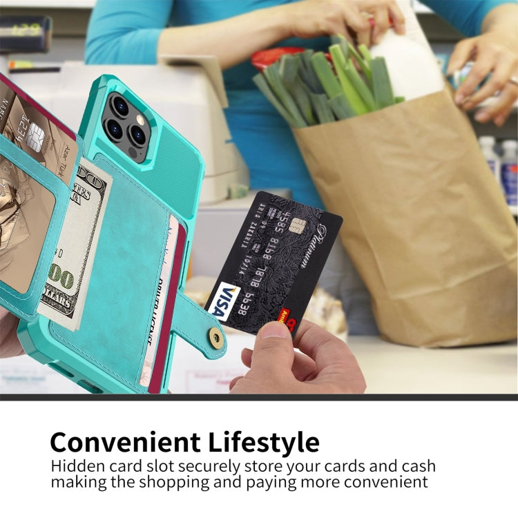 For iPhone 12 / 12 Pro Magnetic Wallet Card Bag Leather Case