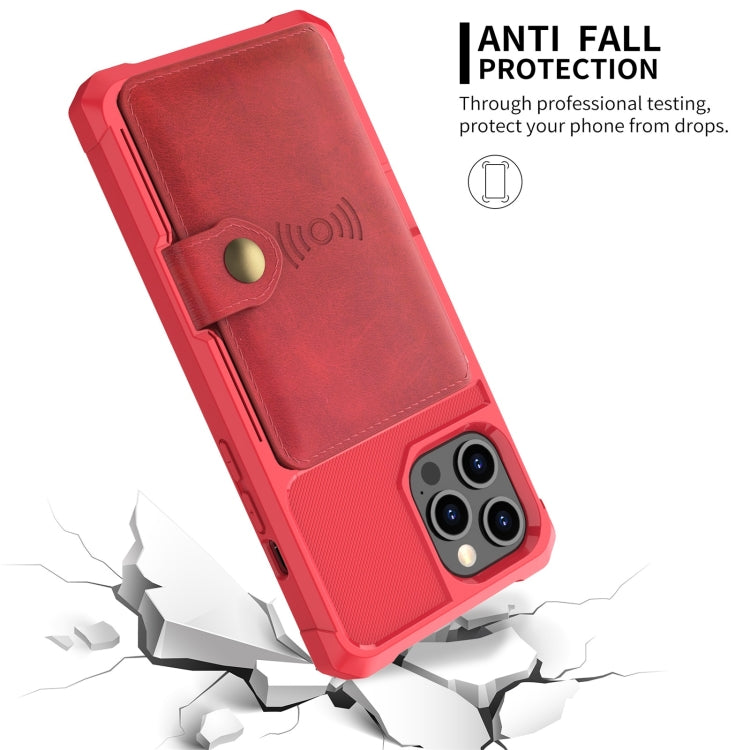 For iPhone 12 Pro Max Magnetic Wallet Card Bag Leather Case