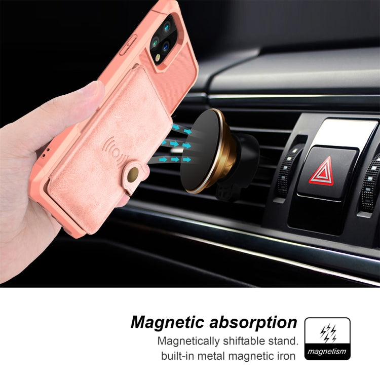 For iPhone 12 Pro Max Magnetic Wallet Card Bag Leather Case