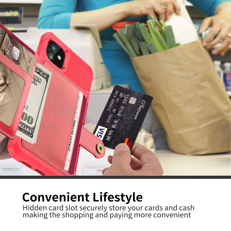 For iPhone 11 Magnetic Wallet Card Bag Leather Case