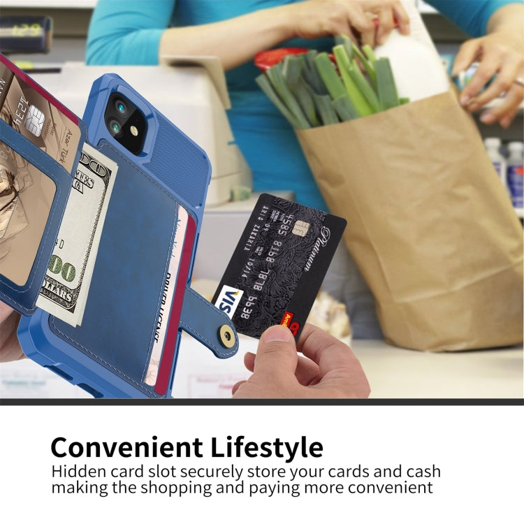 For iPhone 11 Magnetic Wallet Card Bag Leather Case