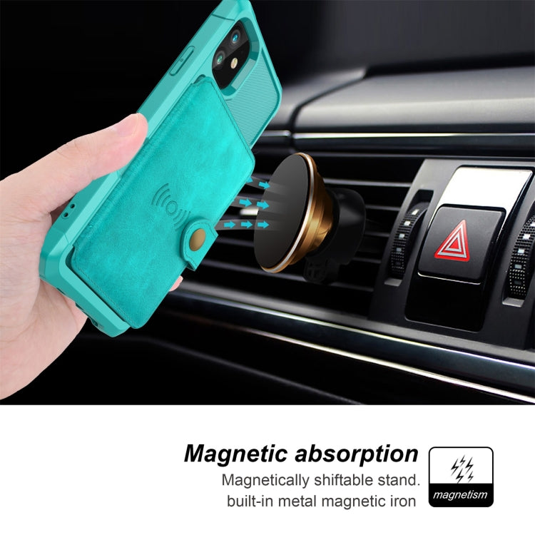 For iPhone 11 Magnetic Wallet Card Bag Leather Case
