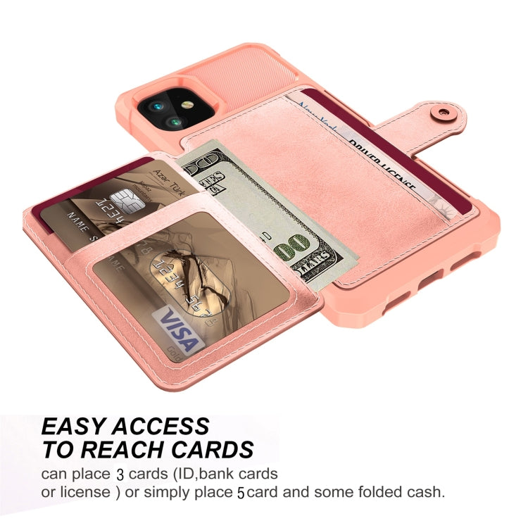 For iPhone 11 Magnetic Wallet Card Bag Leather Case