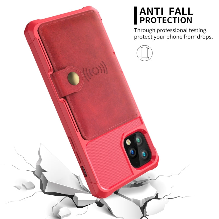 For iPhone 11 Pro Magnetic Wallet Card Bag Leather Case