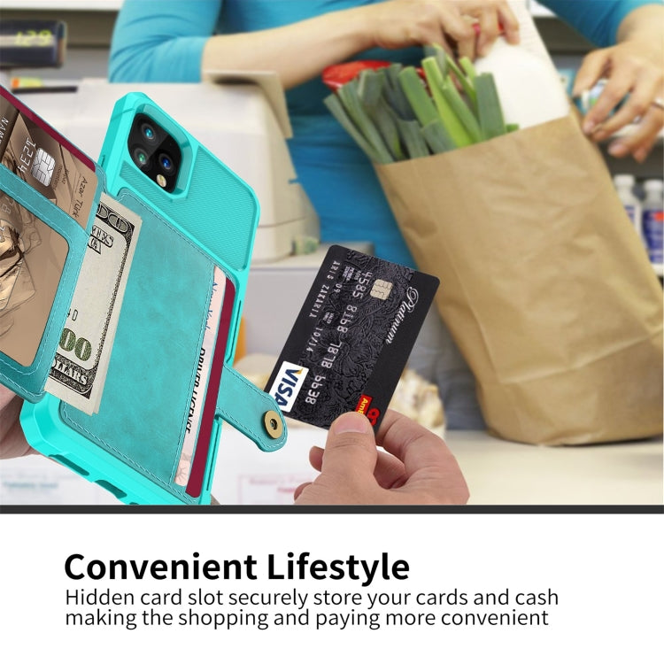 For iPhone 11 Pro Magnetic Wallet Card Bag Leather Case