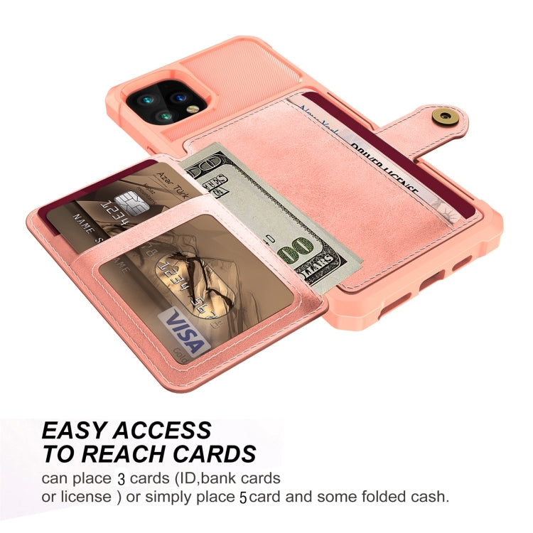For iPhone 11 Pro Magnetic Wallet Card Bag Leather Case