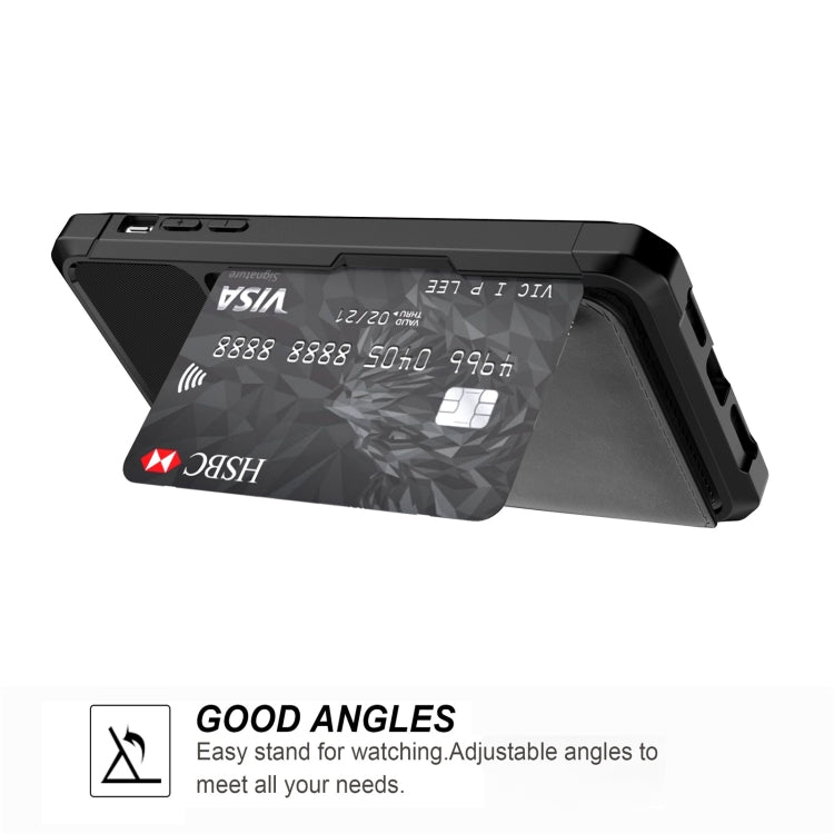 For iPhone XR Magnetic Wallet Card Bag Leather Case