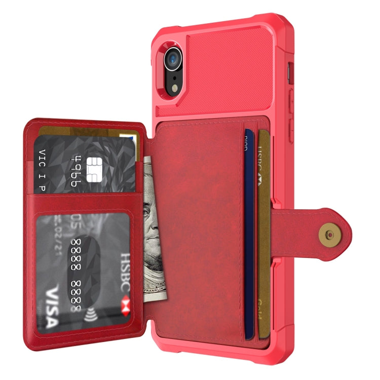 For iPhone XR Magnetic Wallet Card Bag Leather Case