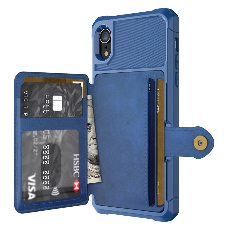 For iPhone XR Magnetic Wallet Card Bag Leather Case