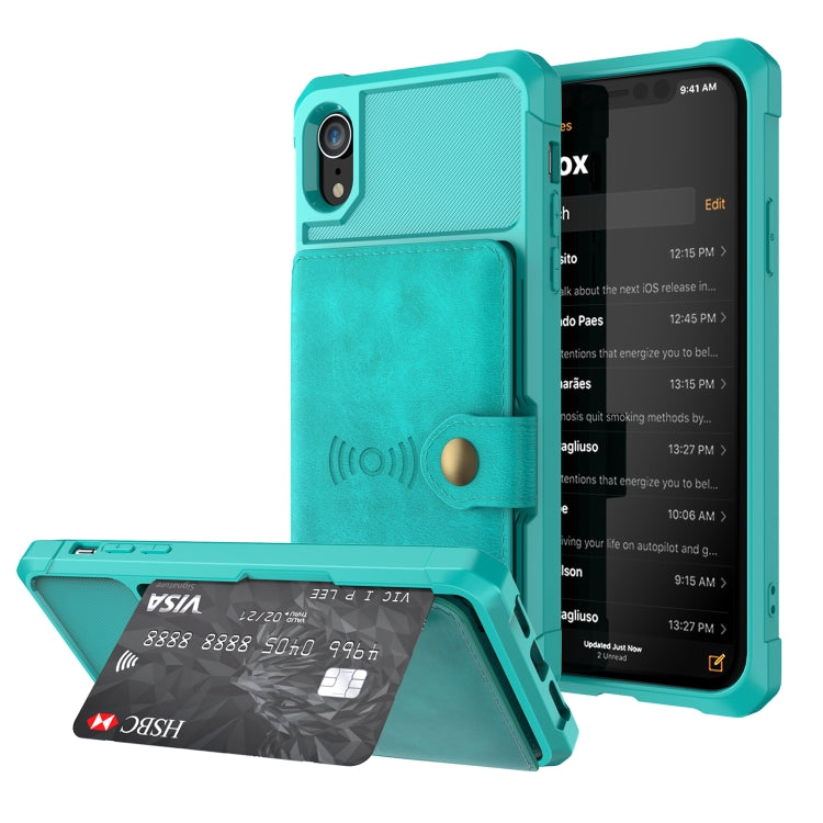 For iPhone XR Magnetic Wallet Card Bag Leather Case