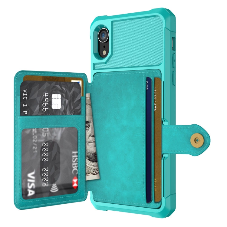 For iPhone XR Magnetic Wallet Card Bag Leather Case