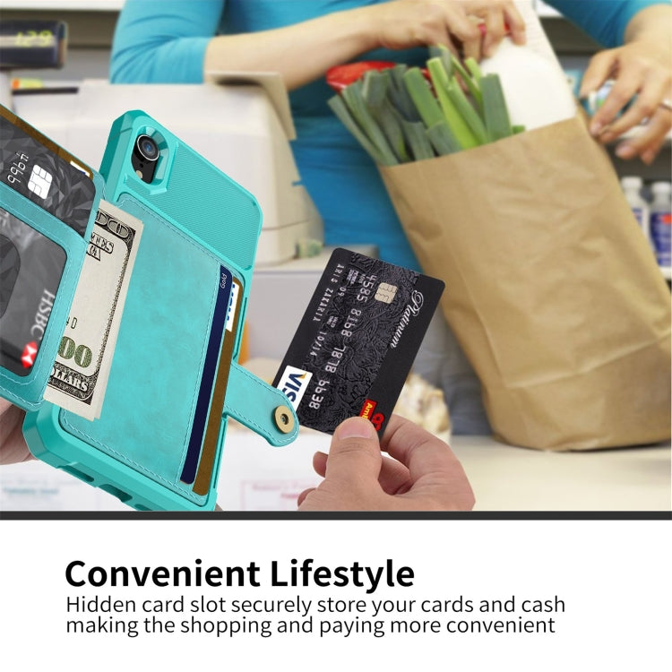 For iPhone XR Magnetic Wallet Card Bag Leather Case