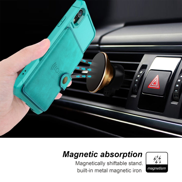 For iPhone XR Magnetic Wallet Card Bag Leather Case