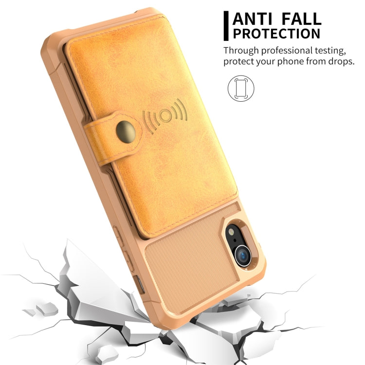 For iPhone XR Magnetic Wallet Card Bag Leather Case