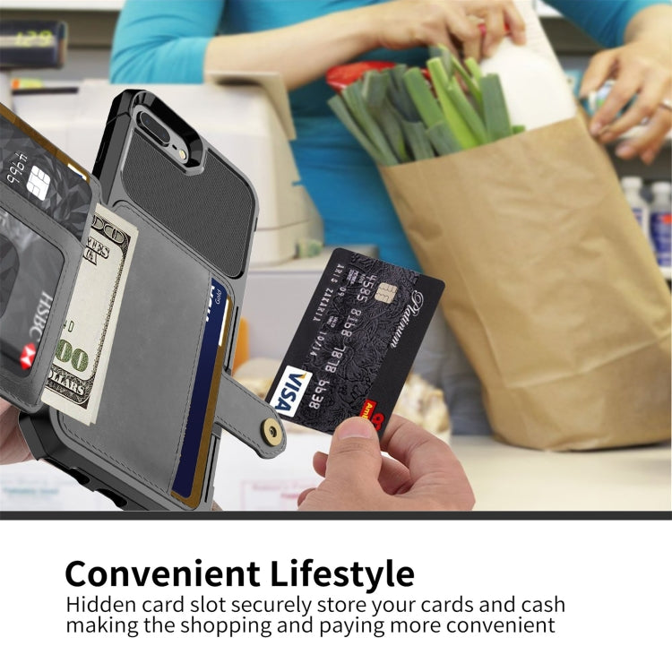 Magnetic Wallet Card Bag Leather Case For iPhone 8 Plus / 7 Plus / 6 Plus