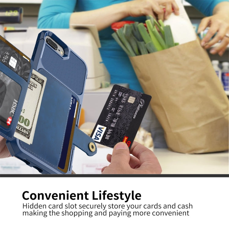 Magnetic Wallet Card Bag Leather Case For iPhone 8 Plus / 7 Plus / 6 Plus