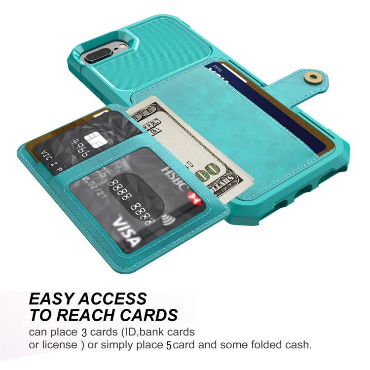 Magnetic Wallet Card Bag Leather Case For iPhone 8 Plus / 7 Plus / 6 Plus