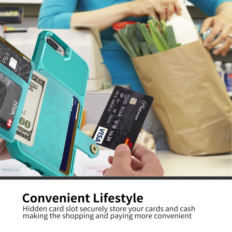 Magnetic Wallet Card Bag Leather Case For iPhone 8 Plus / 7 Plus / 6 Plus