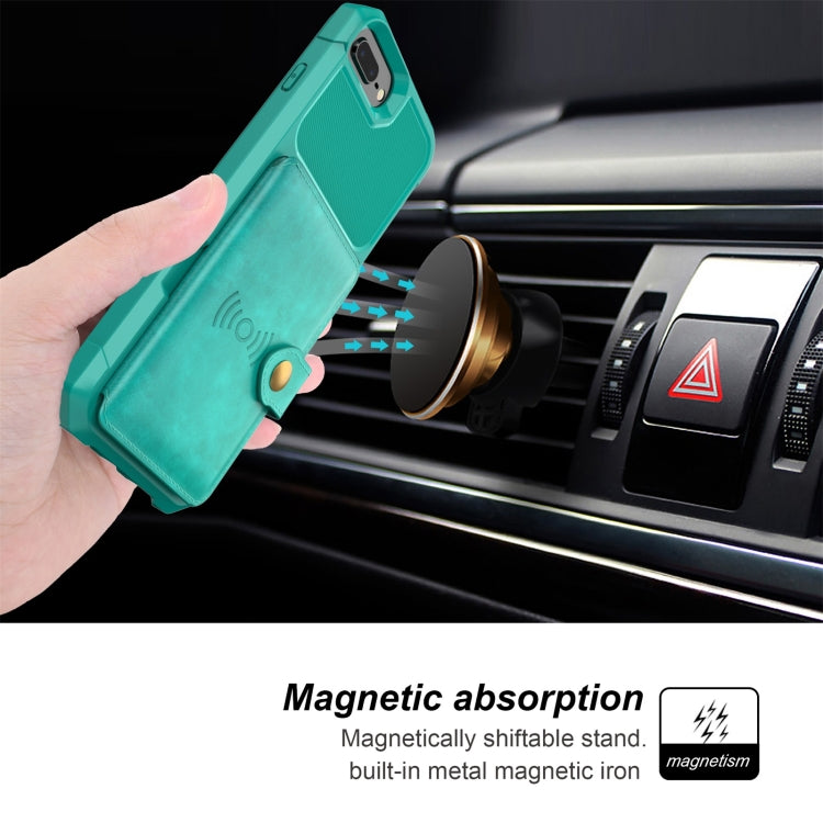 Magnetic Wallet Card Bag Leather Case For iPhone 8 Plus / 7 Plus / 6 Plus