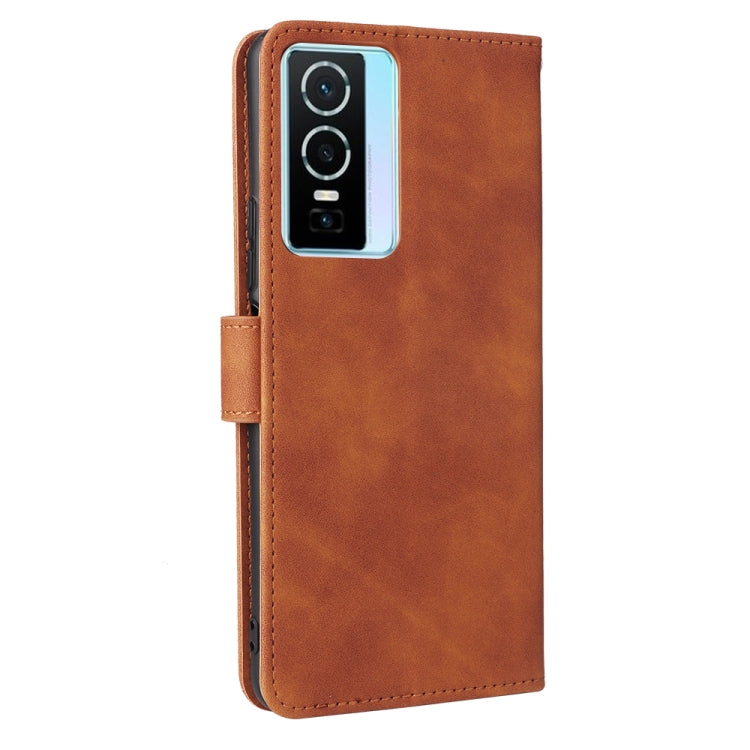For vivo Y76 5G/Y76S 5G/Y74S Skin Feel Magnetic Flip Leather Phone Case