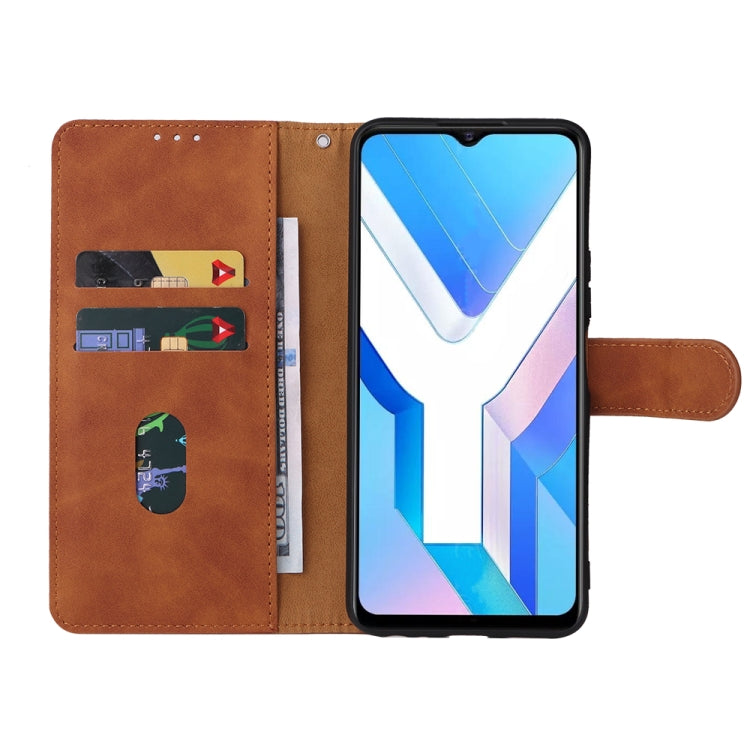 For vivo Y76 5G/Y76S 5G/Y74S Skin Feel Magnetic Flip Leather Phone Case