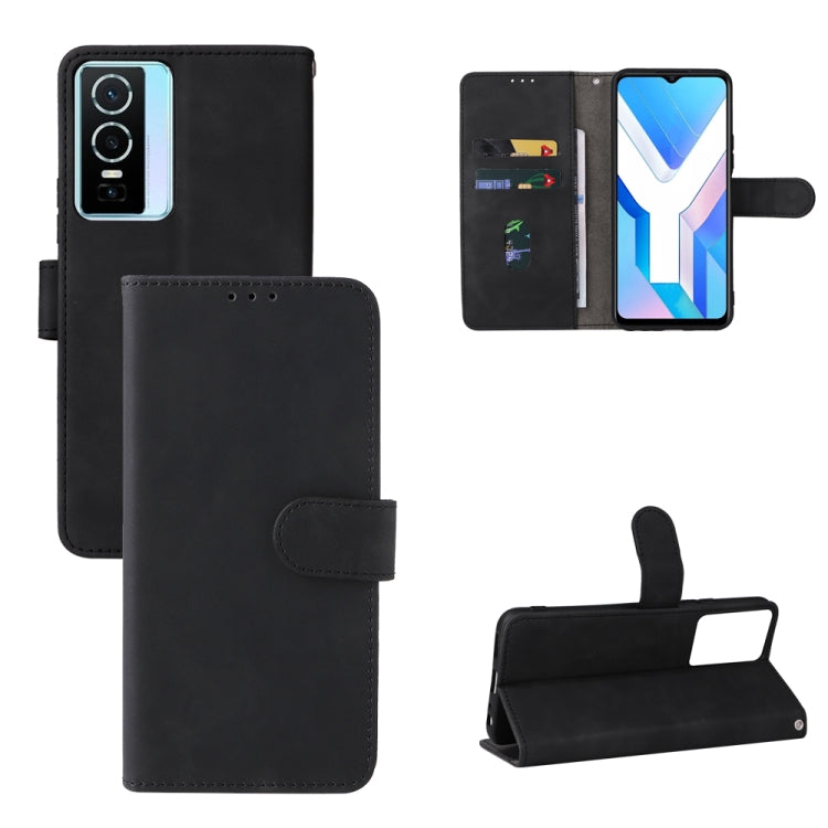 For vivo Y76 5G/Y76S 5G/Y74S Skin Feel Magnetic Flip Leather Phone Case