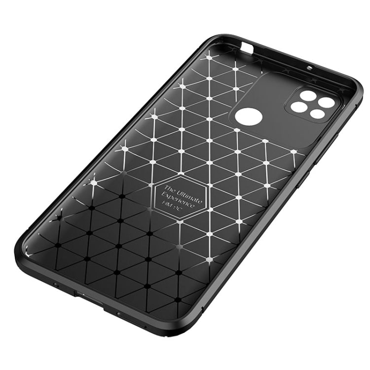 For Xiaomi Redmi 10A Carbon Fiber Texture Shockproof TPU Phone Case