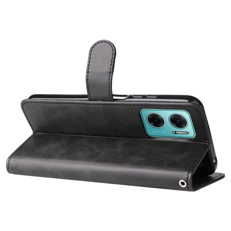 For Xiaomi Redmi Note 11E Fashion Calf Texture Zipper Horizontal Flip Leather Case