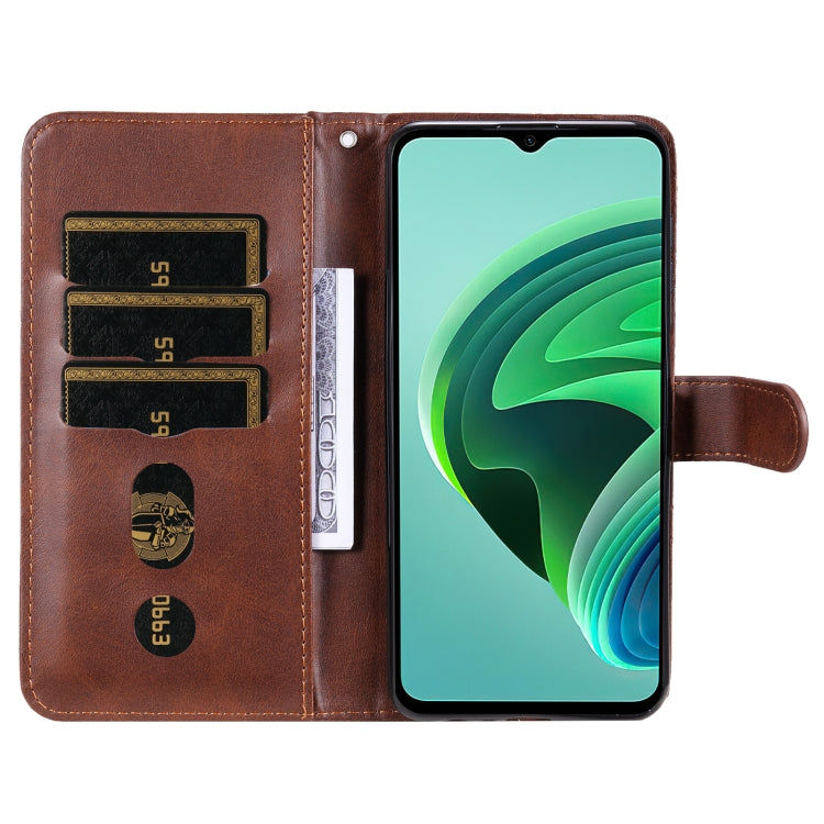 For Xiaomi Redmi Note 11E Fashion Calf Texture Zipper Horizontal Flip Leather Case