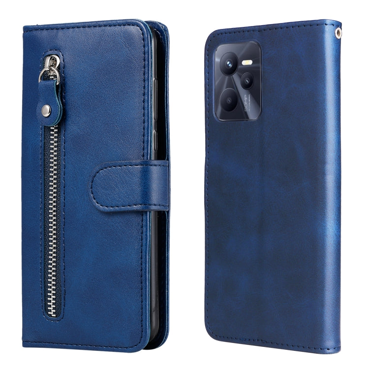For OPPO Realme C35 Fashion Calf Texture Zipper Horizontal Flip Leather Case
