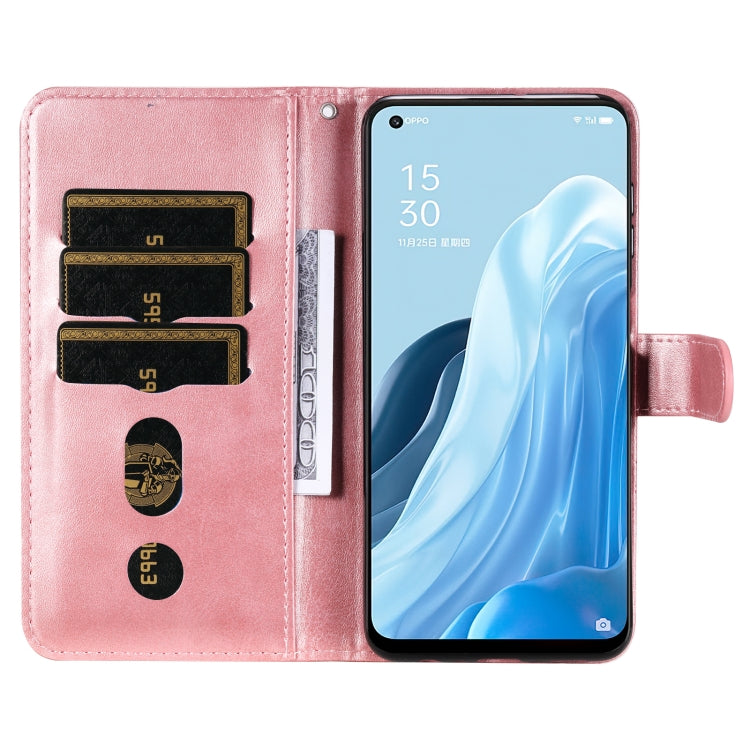 For OPPO Reno7 SE 5G Fashion Calf Texture Zipper Horizontal Flip Leather Case