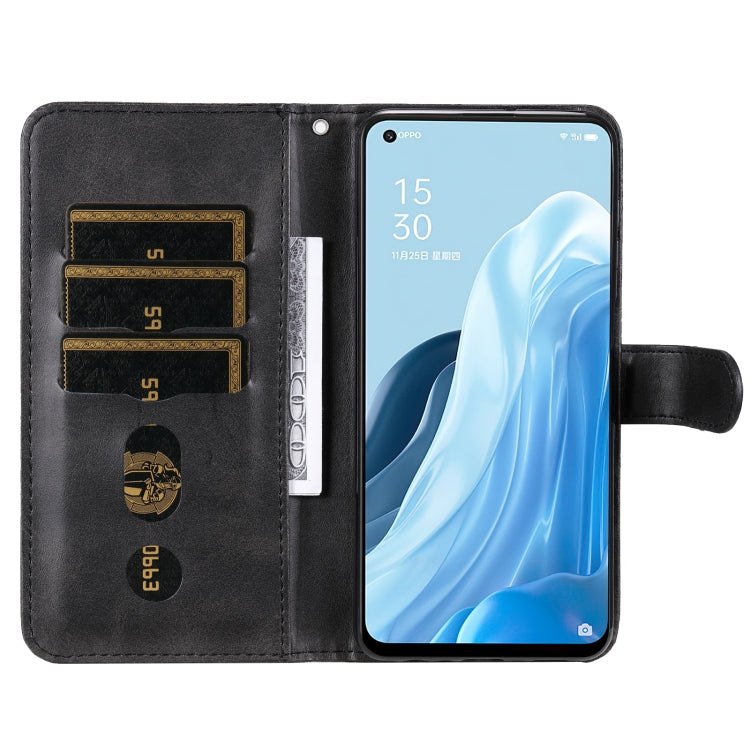 For OPPO Reno7 SE 5G Fashion Calf Texture Zipper Horizontal Flip Leather Case