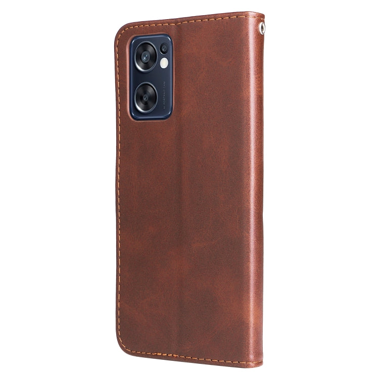 For OPPO Reno7 SE 5G Fashion Calf Texture Zipper Horizontal Flip Leather Case