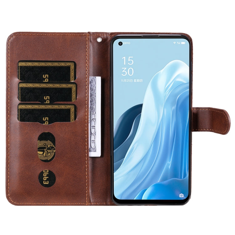 For OPPO Reno7 SE 5G Fashion Calf Texture Zipper Horizontal Flip Leather Case