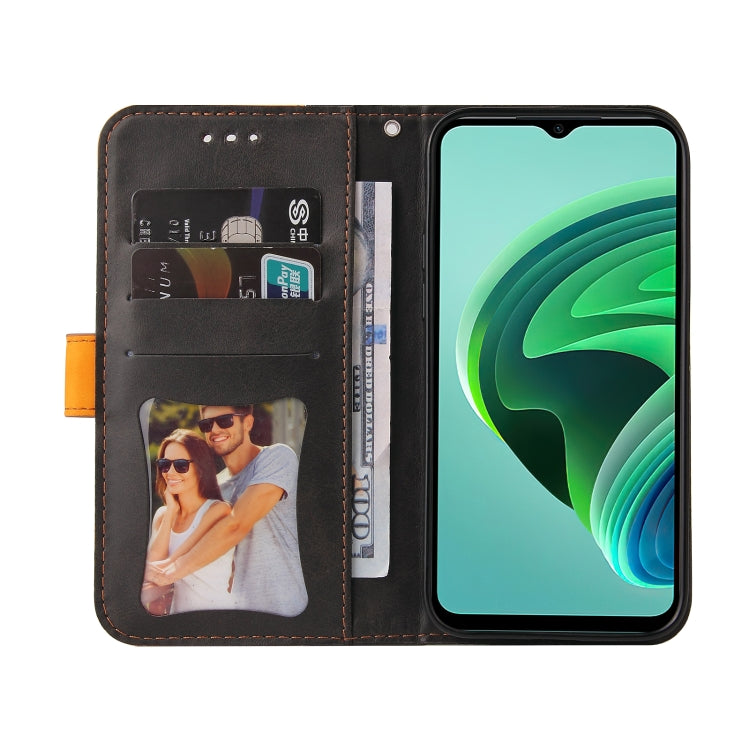 For Xiaomi Redmi Note 11E Stitching-Color Horizontal Flip Leather Case