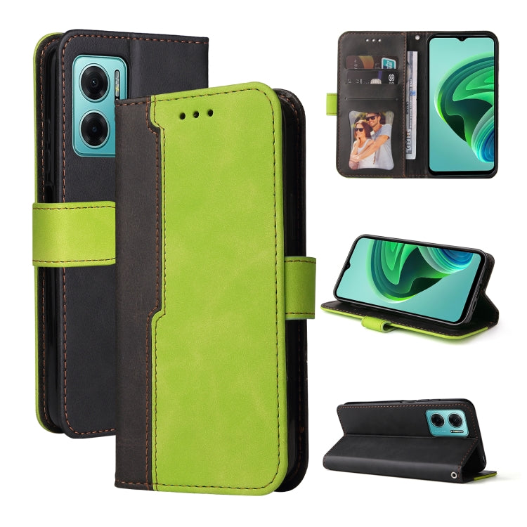 For Xiaomi Redmi Note 11E Stitching-Color Horizontal Flip Leather Case