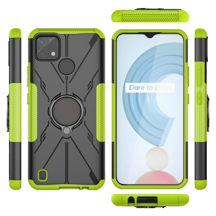 For OPPO Realme C21Y Armor Bear Shockproof PC + TPU Phone Case