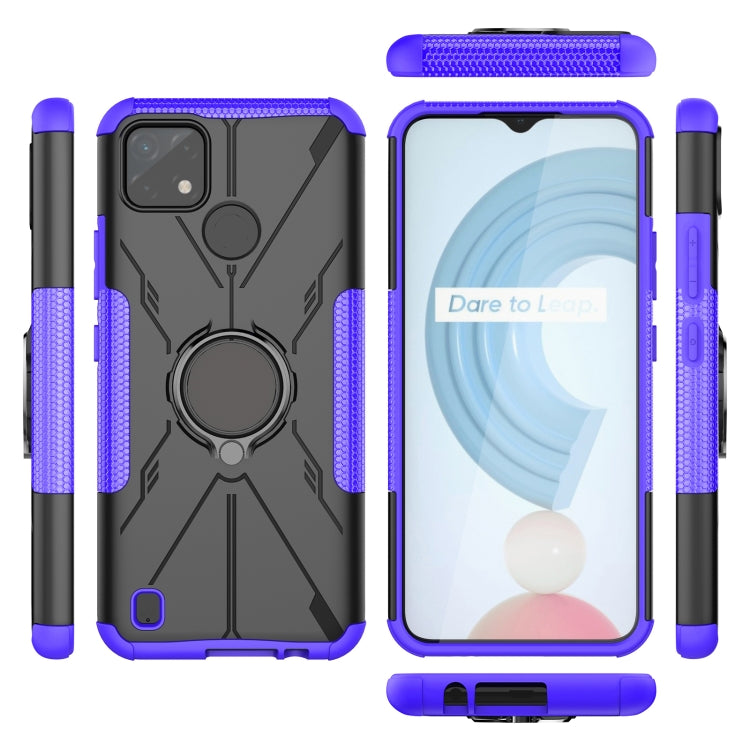For OPPO Realme C21Y Armor Bear Shockproof PC + TPU Phone Case