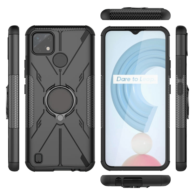 For OPPO Realme C21Y Armor Bear Shockproof PC + TPU Phone Case