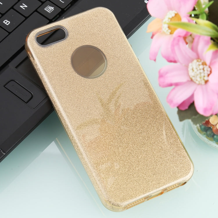 For iPhone 5 & 5s & SE TPU Glitter All-inclusive Protective Case