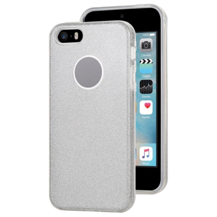 For iPhone 5 & 5s & SE TPU Glitter All-inclusive Protective Case