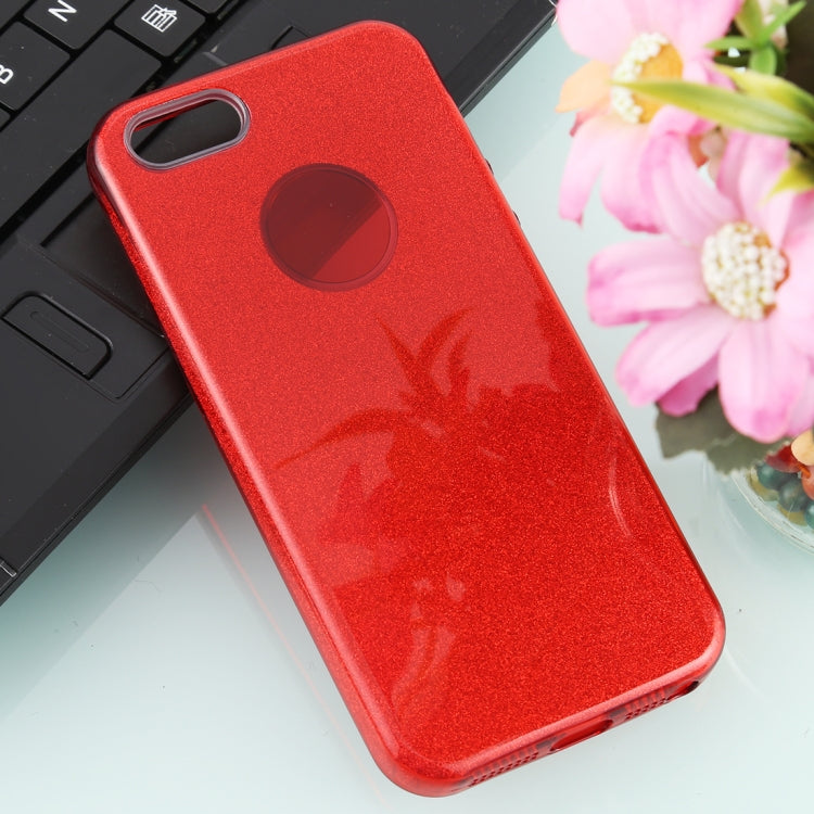 For iPhone 5 & 5s & SE TPU Glitter All-inclusive Protective Case